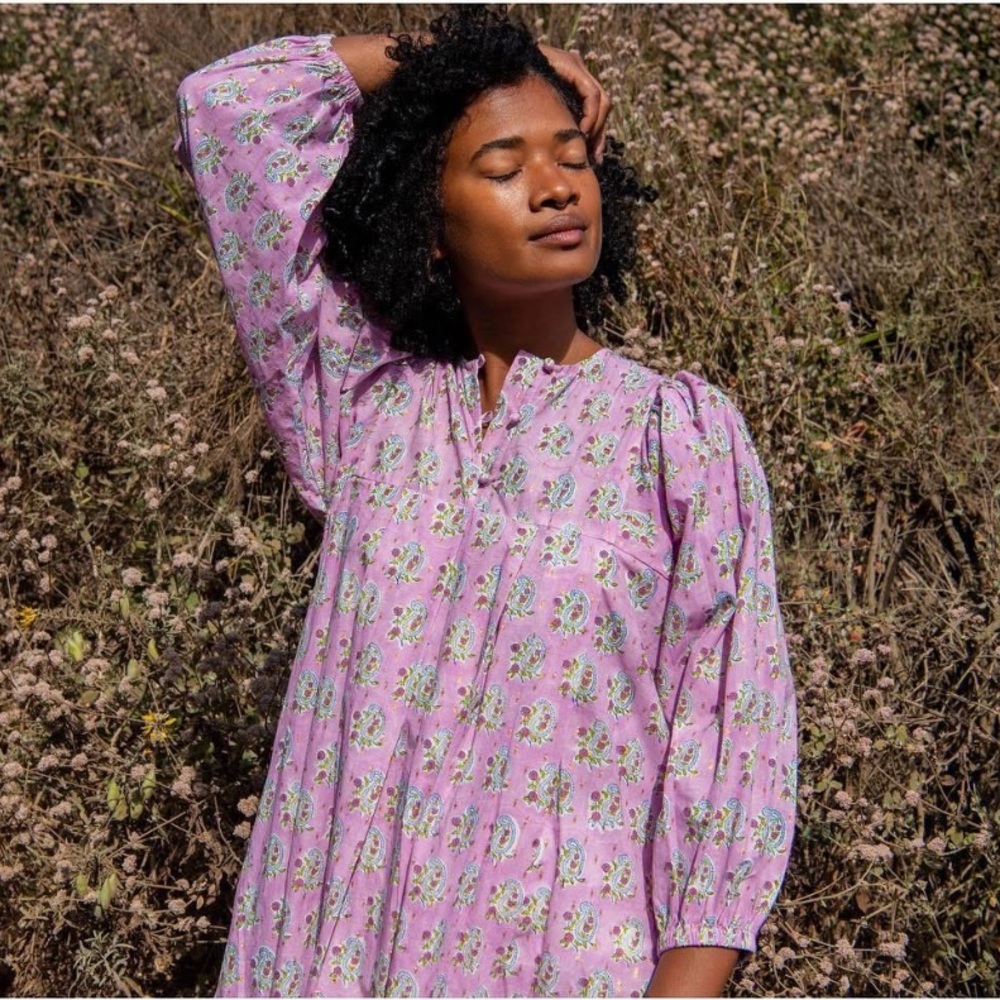 Lilac Floral Maxi Dress - Women